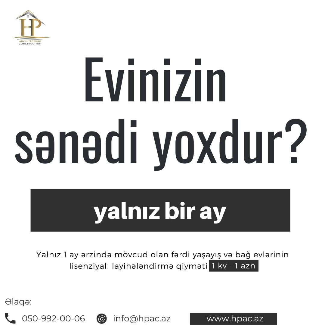 Evinizin sənədi yoxdur?